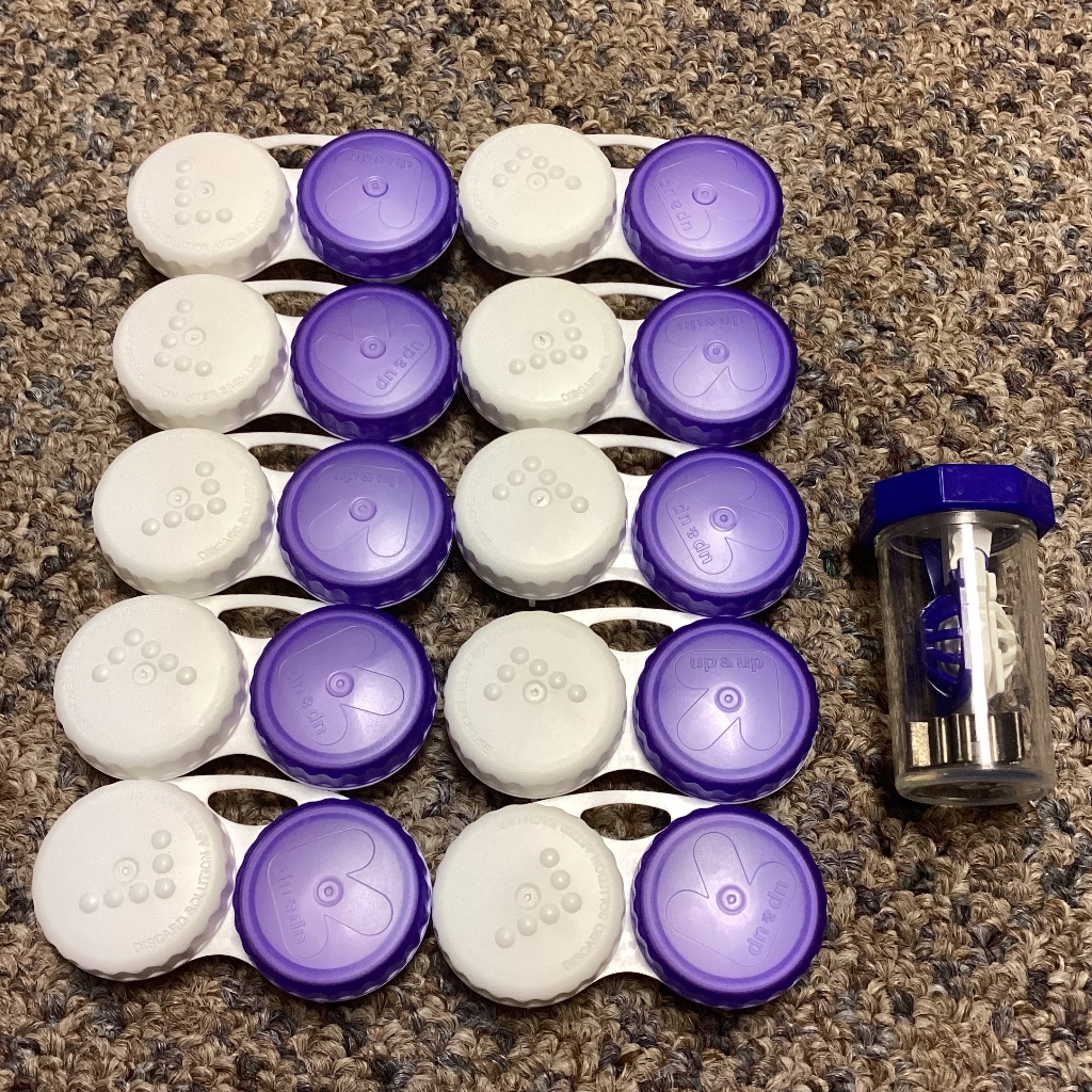 $4 Bundled * Contact Lens Storage Cases Qty. 10 & Contact Cleaner Case * New